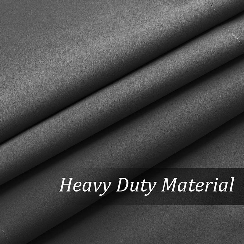 Valea Home Blackout Valance Curtains Waterproof Soft Rod Pocket Valance for Kitchen and Bathroom Window Room Darkening Valances for Bedroom, 52 inch x 18 inch, Grey - Image 5